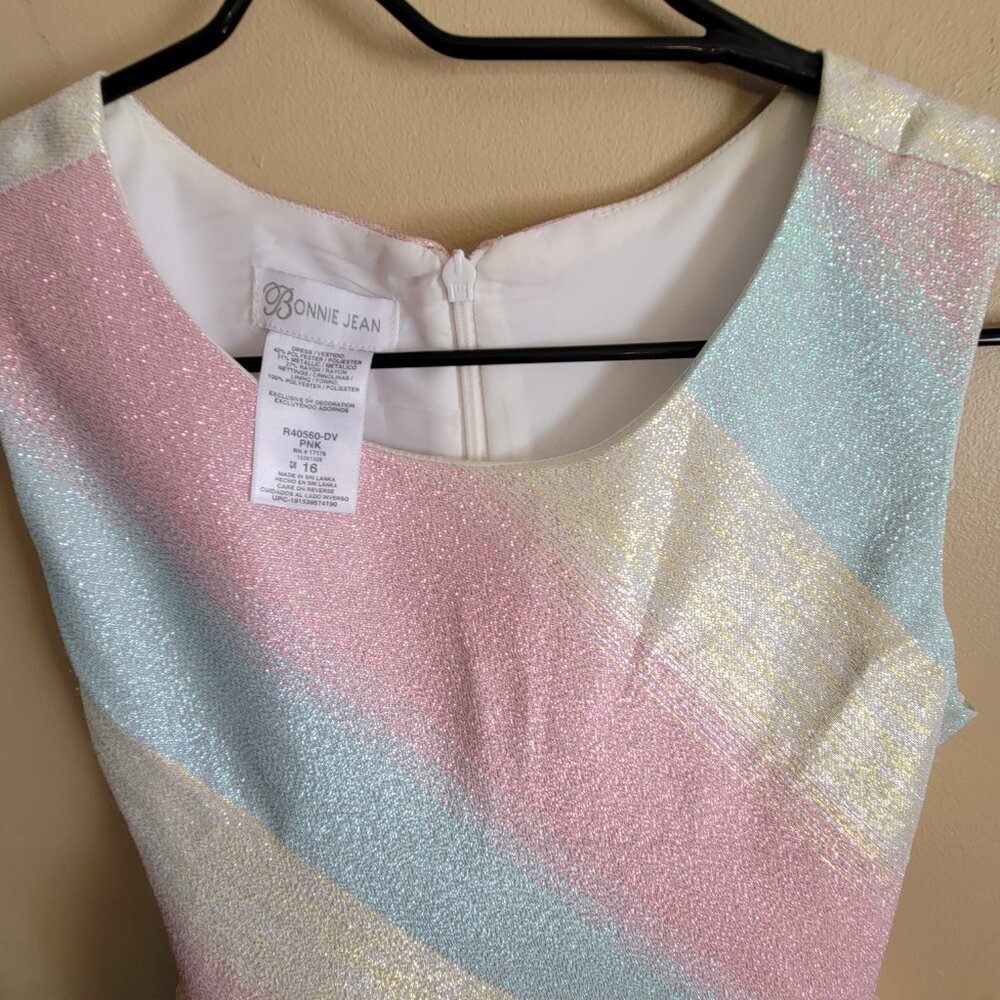 Bonnie Jean Big Girls Ombre Balleina Dress sz 16 - Picture 4 of 5